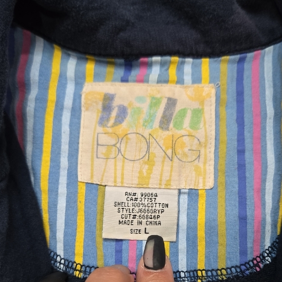 BILLABONG KNIT NAVY BLAZER WITH FRONT POCKETS SIZE LARGE - Picture 7 of 13